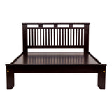Alma Prime Wooden Bed Queen Size - Light Walnut Finish