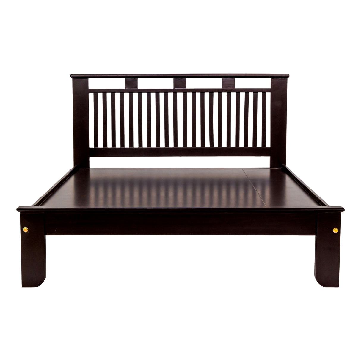 Alma Prime Wooden Bed King Size - Light Walnut Finish