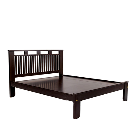 Alma Prime Wooden Bed King Size - Light Walnut Finish