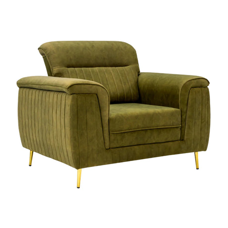 Amster Comfort Fabric Sofa 1-Seater - Green