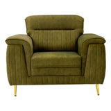 Amster Comfort Fabric Sofa Set (3+1+1 Seater) - Green