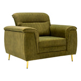 Amster Comfort Fabric Sofa Set (3+1+1 Seater) - Green