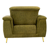 Amster Comfort Fabric Sofa Set (3+1+1 Seater) - Green