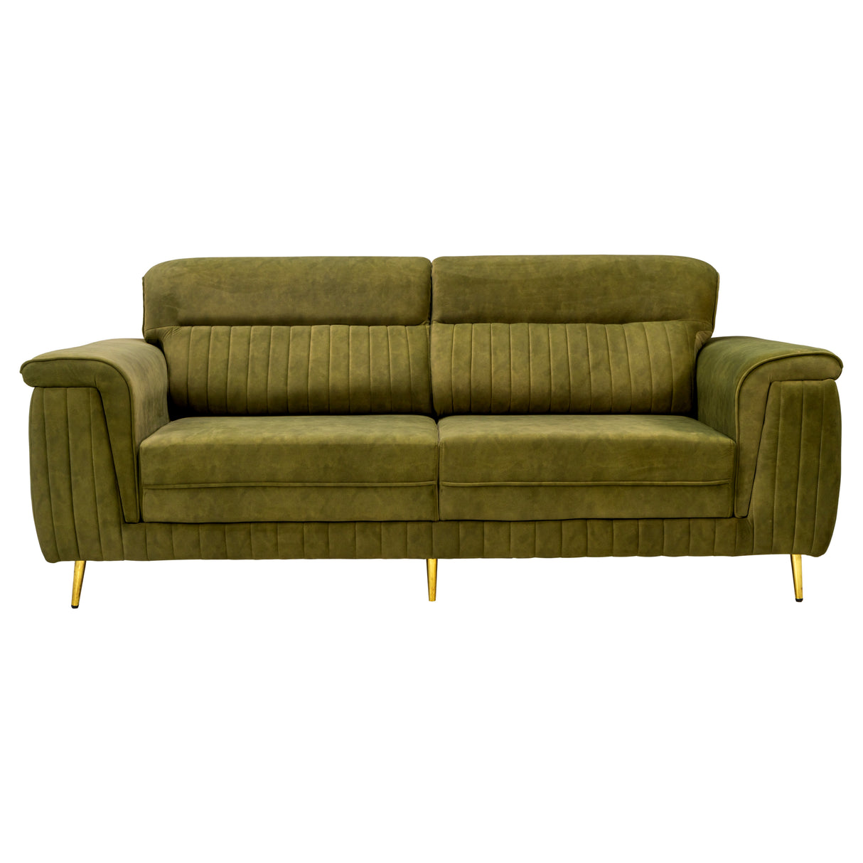 Amster Comfort Fabric Sofa 3-Seater - Green