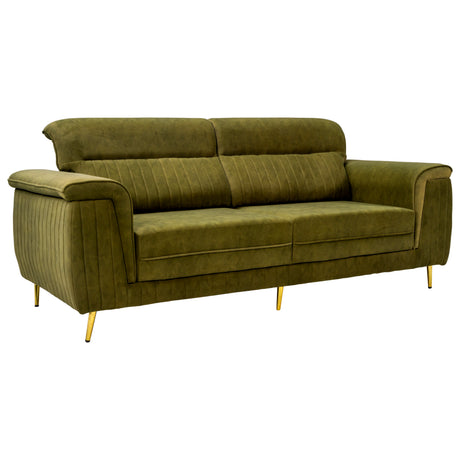 Amster Comfort Fabric Sofa 3-Seater - Green