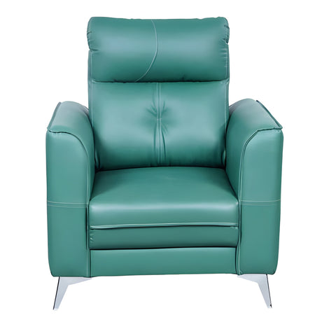 Asmara Rexine Sofa (3+1+1-Seater) - Green