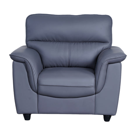 Astana Comfort Rexine Sofa (3+1+1-Seater) - Light Grey