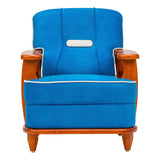 Austin Crest Wooden Sofa Set (3+1+1 Seater) - Teak Finish