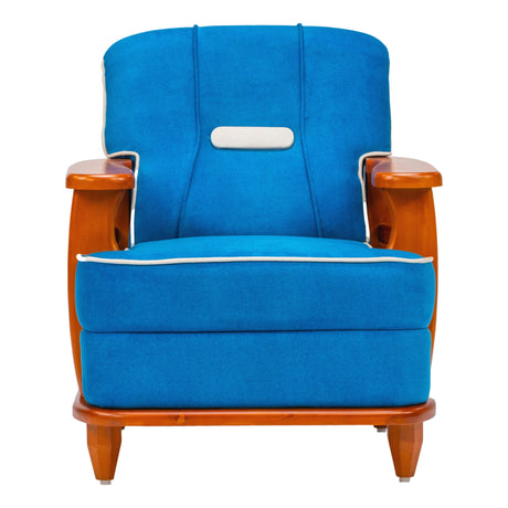 Austin Crest Wooden Sofa Set (3+1+1 Seater) - Teak Finish