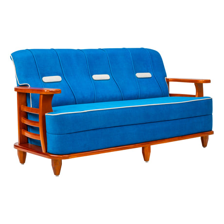 Austin Crest Wooden Sofa 3-Seater - Teak Finish
