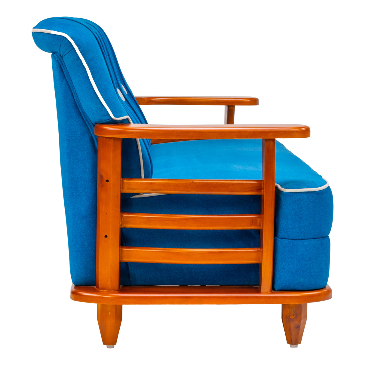Austin Crest Wooden Sofa 3-Seater - Teak Finish