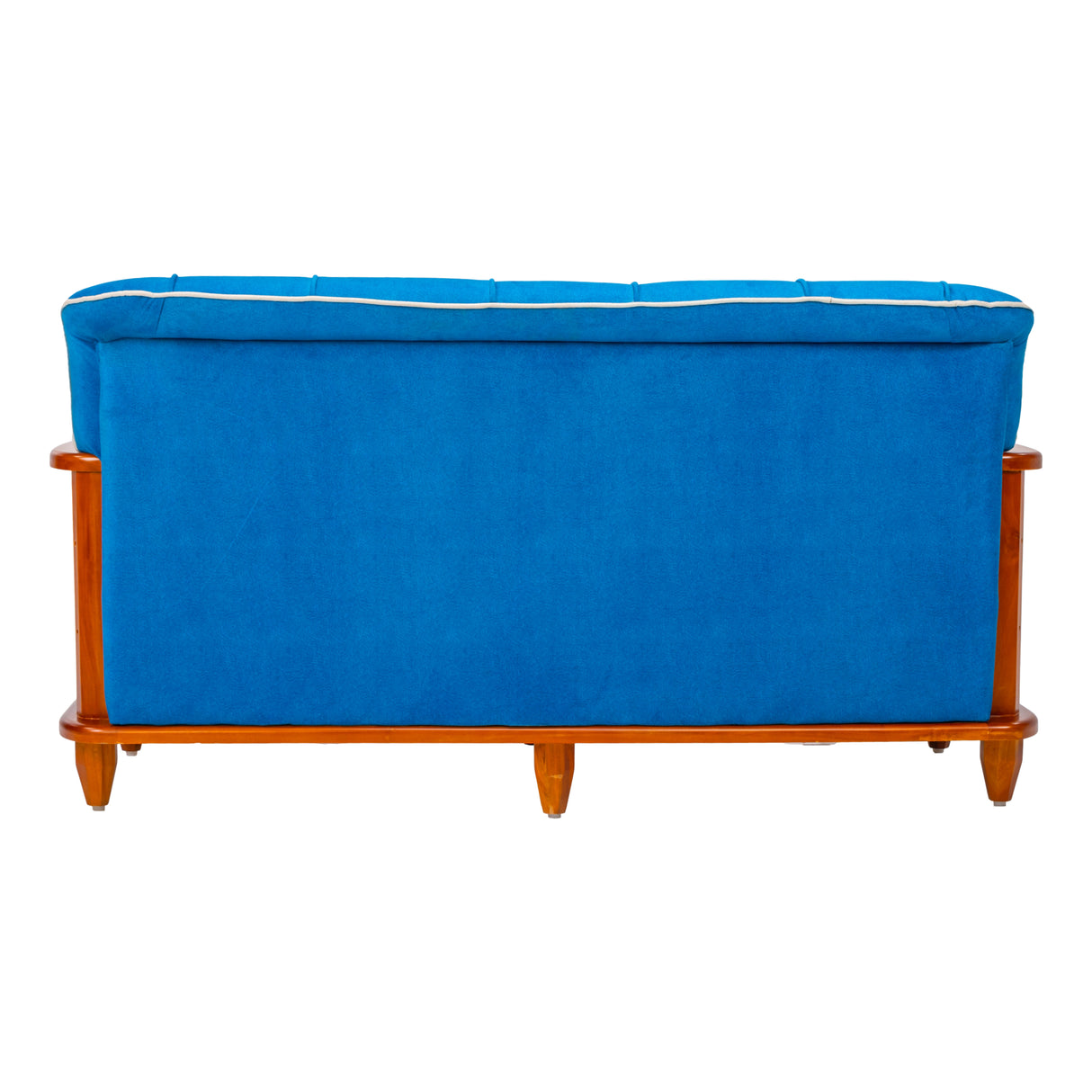 Austin Crest Wooden Sofa Set (3+1+1 Seater) - Teak Finish