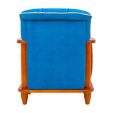 Austin Crest Wooden Sofa 1-Seater - Teak Finish