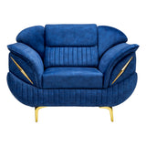 Barcelona Comfort Fabric Sofa Set (3+1+1 Seater) - Blue