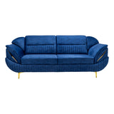 Barcelona Comfort Fabric Sofa Set (3+1+1 Seater) - Blue