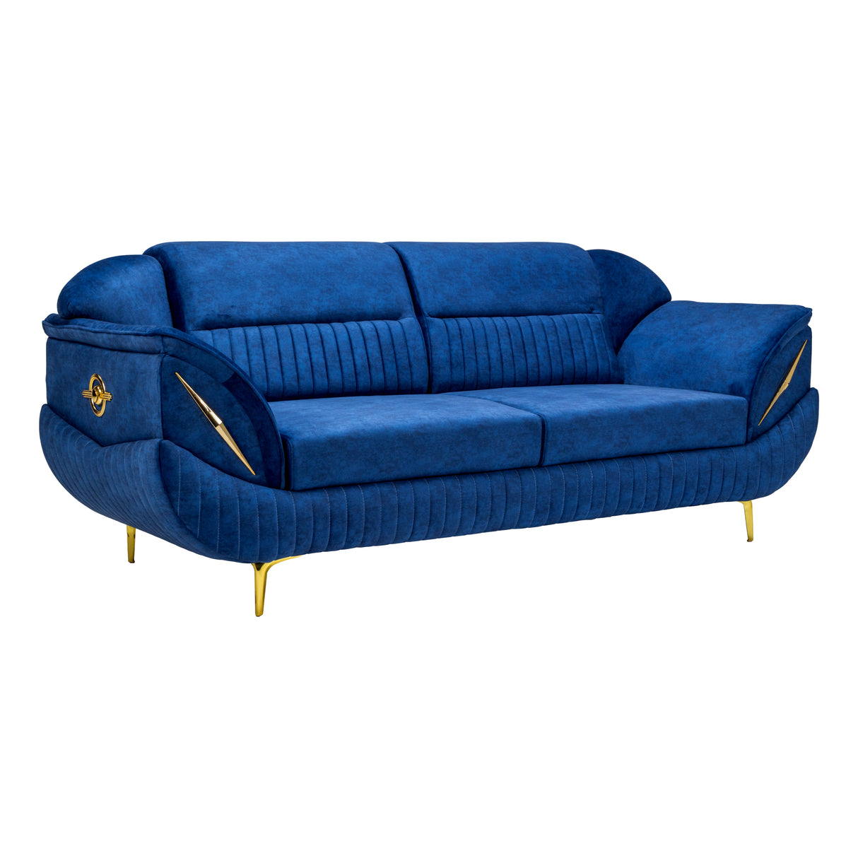 Barcelona Comfort Fabric Sofa Set (3+1+1 Seater) - Blue