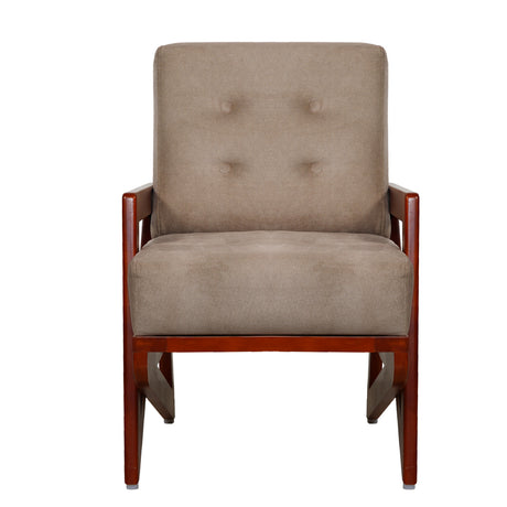 Barnet Wooden Sofa Set (3+1+1-Seater) - Teak Finish