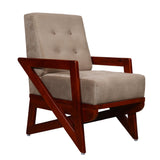 Barnet Wooden Sofa Set (3+1+1-Seater) - Teak Finish