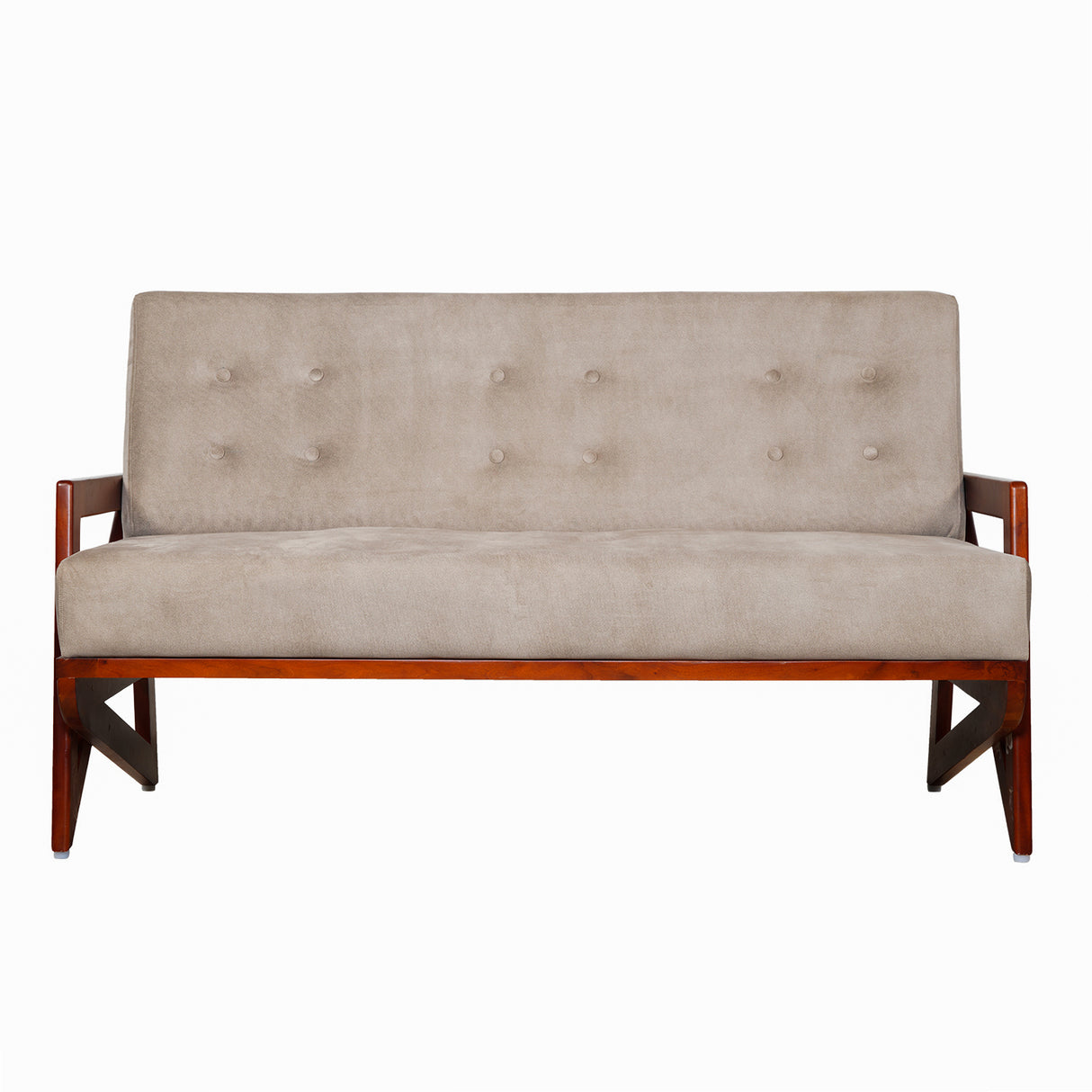 Barnet Wooden Sofa 3-Seater - Teak Finish