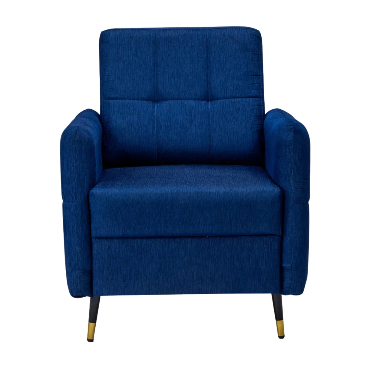 Berlin Contemporary Short Rise Fabric Sofa 1-Seater - Blue