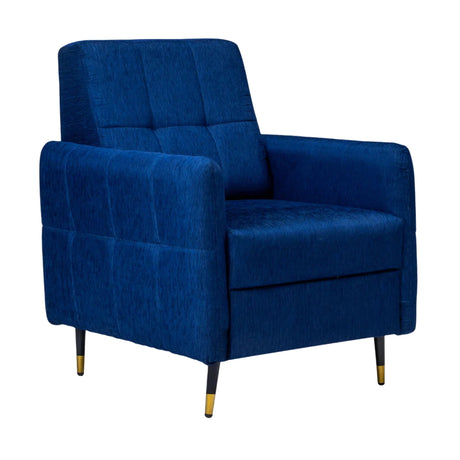 Berlin Contemporary Short Rise Fabric Sofa 1-Seater - Blue
