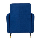 Berlin Contemporary Short Rise Fabric Sofa 1-Seater - Blue