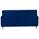 Berlin Contemporary Short Rise Fabric Sofa 3-Seater - Blue