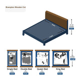 Brampton Wooden Cot King Size - Teak Finish