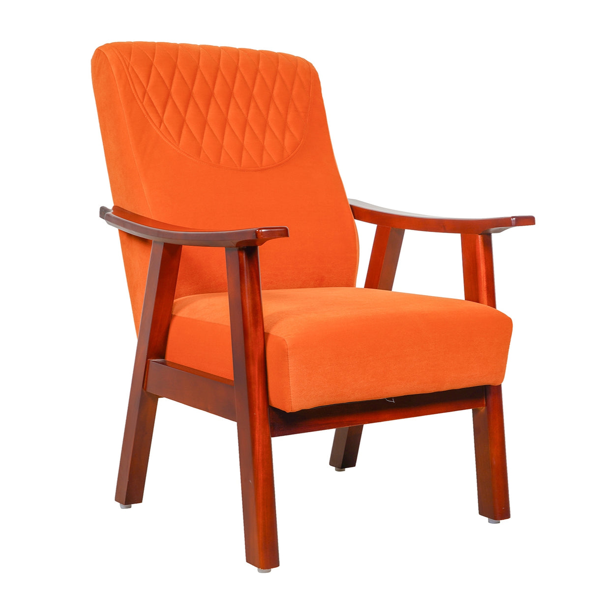 Brentwood Wooden Sofa Set (3+1+1-Seater) - Teak Finish