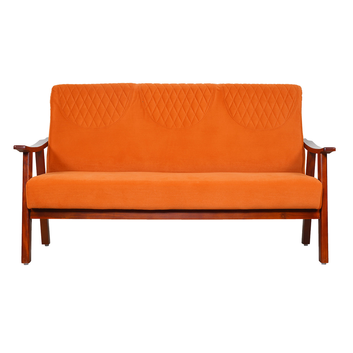 Brentwood Wooden Sofa 3-Seater - Teak Finish