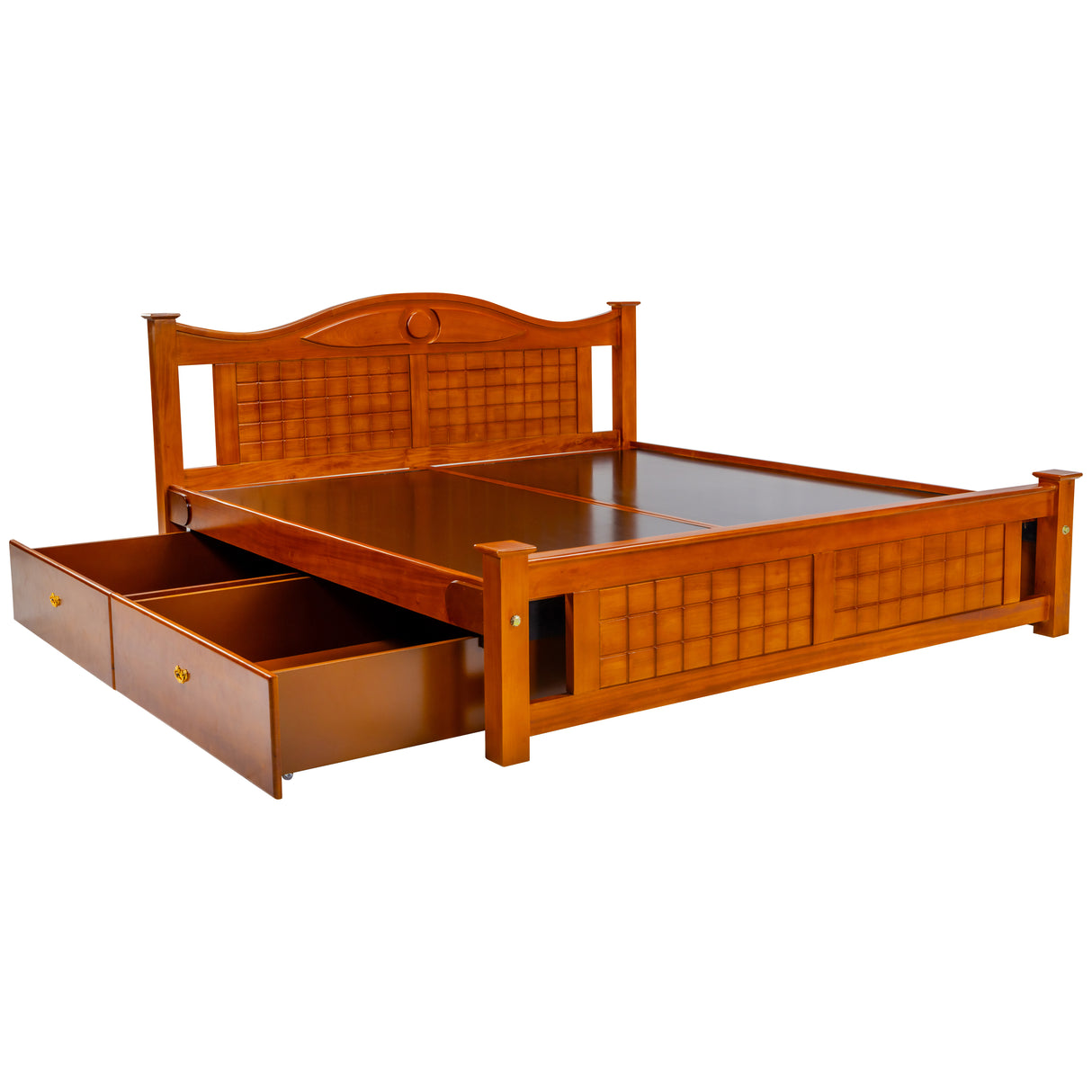 Brampton Wooden Cot King Size - Teak Finish