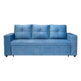 Budapest Premium Fabric Sofa Cum Bed - Blue