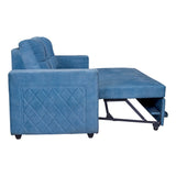 Budapest Premium Fabric Sofa Cum Bed - Blue