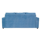 Budapest Premium Fabric Sofa Cum Bed - Blue