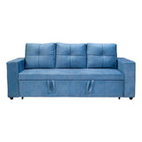 Budapest Premium Fabric Sofa Cum Bed - Blue
