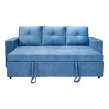 Budapest Premium Fabric Sofa Cum Bed - Blue