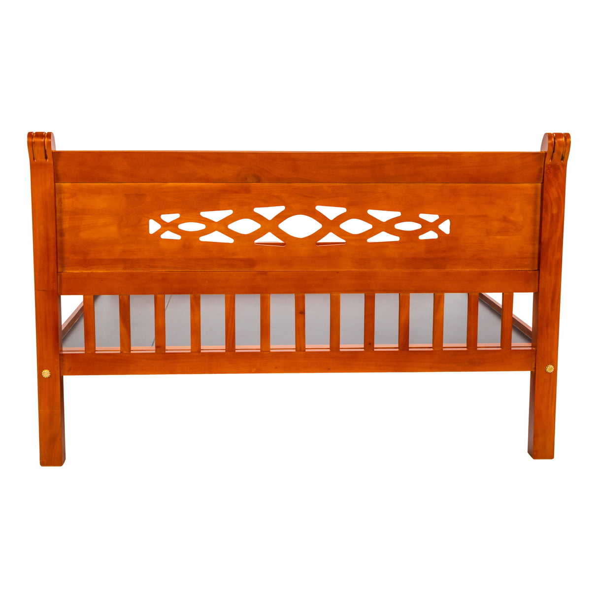 Cairo Classic Wooden Bed King Size - Teak Finish
