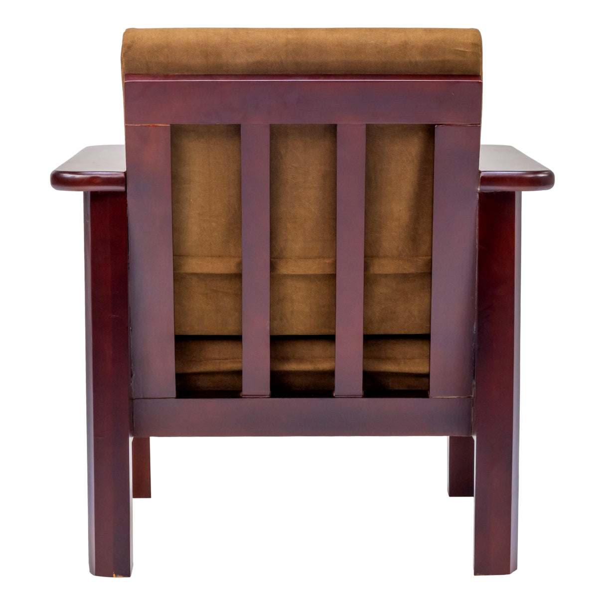Chicago Wooden Sofa Set (3+1+1 Seater) - Light Walnut Finish
