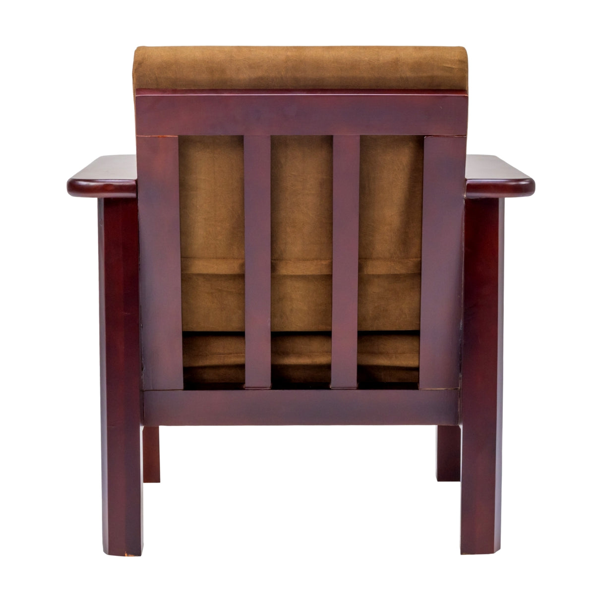 Chicago Wooden Sofa 1-Seater - Light Walnut Finish