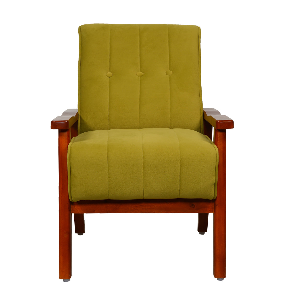 Clifton Wooden Sofa Set (3+1+1-Seater) - Teak Finish