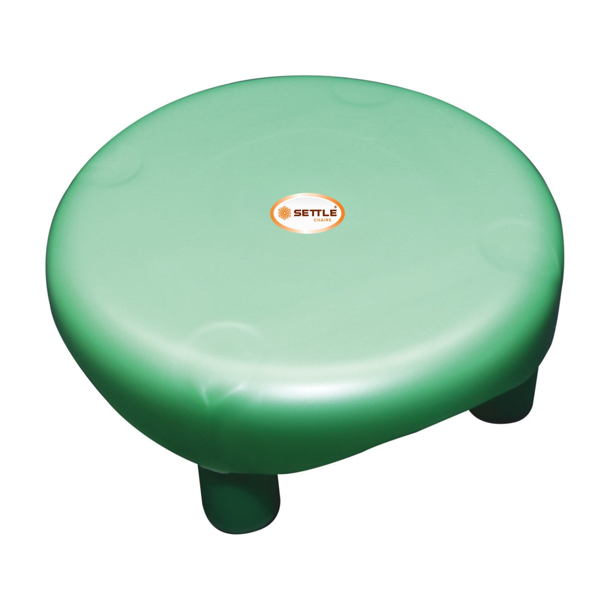 Settle Crest Plastic Foot Stool - Pearl Green