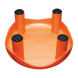 Settle Crest Plastic Foot Stool - Pearl Orange