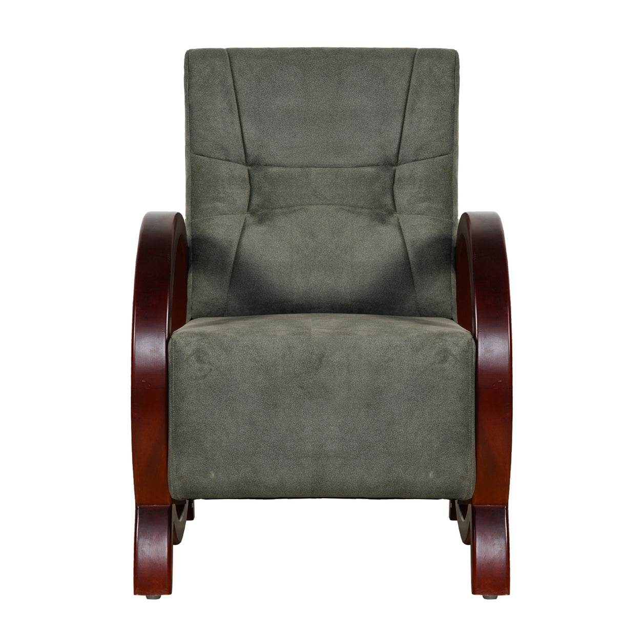 Dakota Wooden Sofa 1-Seater - Light Walnut Finish