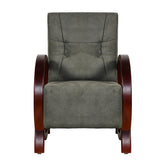 Dakota Wooden Sofa Set (3+1+1-Seater) - Light Walnut Finish