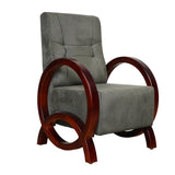 Dakota Wooden Sofa Set (3+1+1-Seater) - Light Walnut Finish