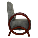 Dakota Wooden Sofa 1-Seater - Light Walnut Finish