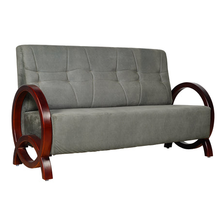 Dakota Wooden Sofa 3-Seater - Light Walnut Finish
