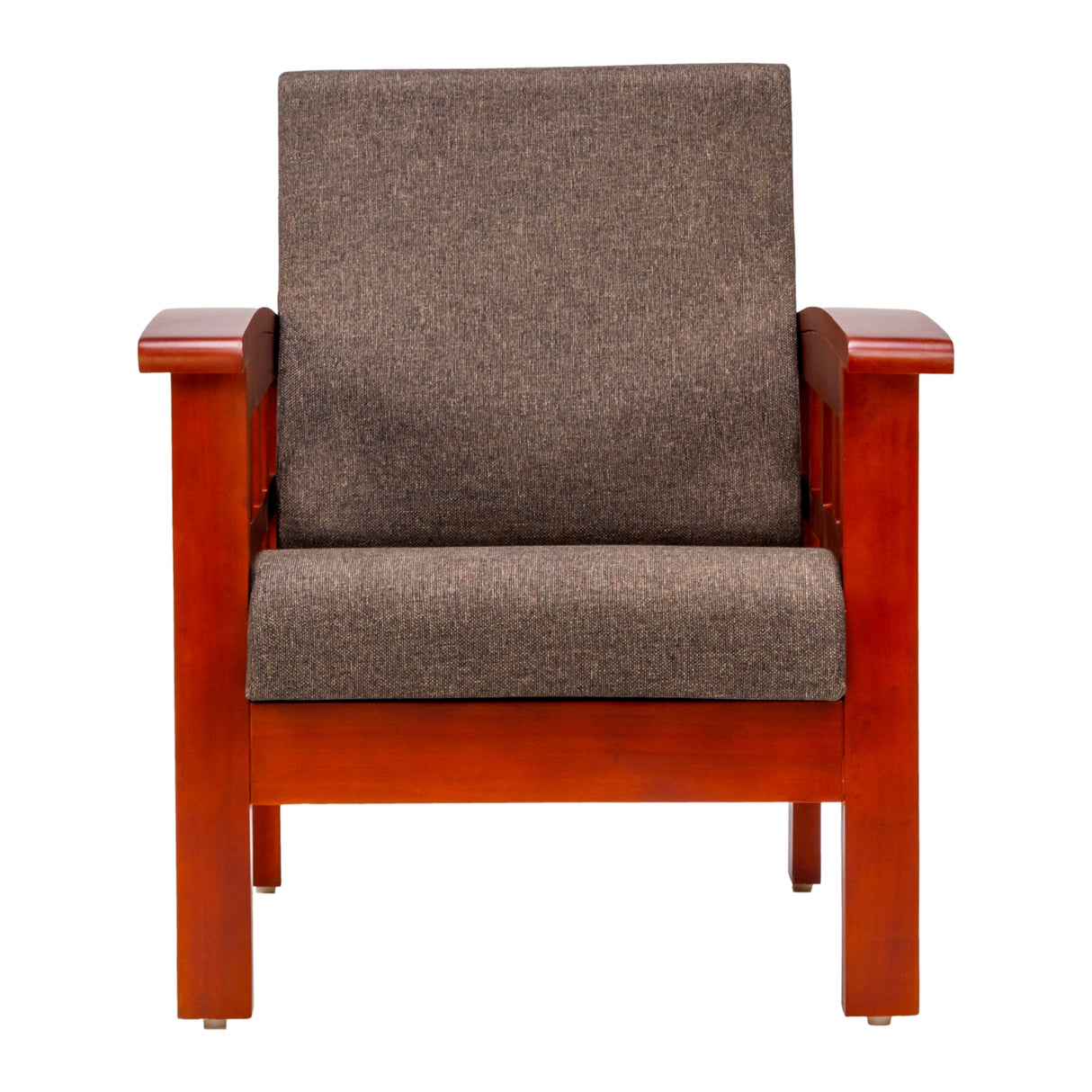 Dallas Classic Wooden Sofa 1-Seater - Honey Finish