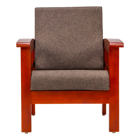 Dallas Classic Wooden Sofa Set (3+1+1 Seater) - Honey Finish