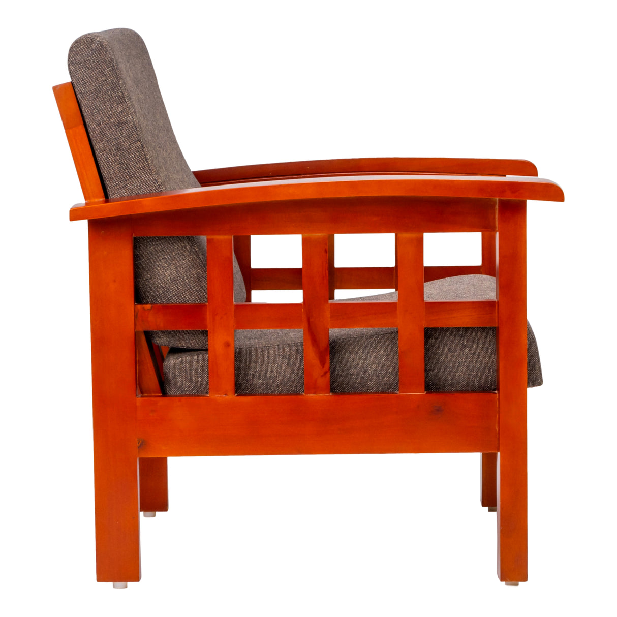 Dallas Classic Wooden Sofa Set (3+1+1 Seater) - Honey Finish
